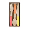 Meri Meri - Mint Wooden Neon Set - Mint Tahta Çatal-Kaşık-Bıçak Set