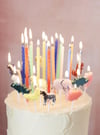 Meri Meri - Multi Neon Twisted Candles - Neon Mumlar