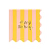 Meri Meri - Stripe Happy Birthday Large Napkins - Çizgili Happy Birthday Peçeteler (L) (x16)