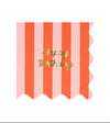 Meri Meri - Stripe Happy Birthday Large Napkins - Çizgili Happy Birthday Peçeteler (L) (x16)