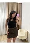 Leopar Denim Etek