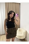 Leopar Denim Etek