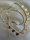 14K Lazer Kesim Pullu Kolye
