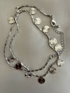 14K Lazer Kesim Pullu Kolye(Silver)