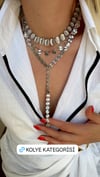 14K Oval Plaka Kolye(Silver)
