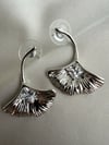 Kıvrımlı Yelpaze Küpe(Silver)