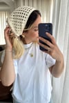 Krem Deniz Kabuklu Üçgen Bandana