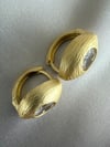 Mat Kristal Taşlı Küpe(Gold)