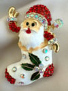 Yeni Yıl Noel Baba Patik Broş