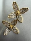 Zirkon Çiçek Küpe(Gold)