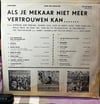 Various – Johnny Hoes Presenteert: Als Je Mekaar Niet Meer Vertrouwen Kan! (1970) Plak / LP