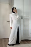 YIRTMAÇLI GÖMLEK ABAYA - BEYAZ 