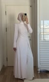 YIRTMAÇLI GÖMLEK ABAYA -TOZ PEMBE 