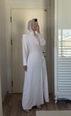 YIRTMAÇLI GÖMLEK ABAYA -TOZ PEMBE 