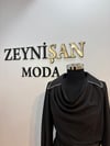 İNCİ YAKALI DEGAJE BLUZ