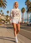Route 66 Retro Patchwork Crop Hoodie