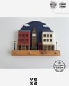 Londra Big Ben Temalı Ahşap Anahtarlık Askısı 35 cm x 35 cm