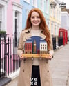 Londra Big Ben Temalı Ahşap Anahtarlık Askısı 35 cm x 35 cm