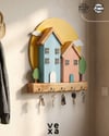 Vexa Deco Lizbon Serisi Duvar Askılı Anahtarlık Ev Hediyesi Dekoratif Anahtar Askısı 30 X 30 cm