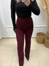 BORDO LİKRALI KREP PALAZZO PANTOLON