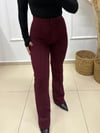 BORDO LİKRALI KREP PALAZZO PANTOLON