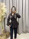 KAHVERENGİ BELDEN OTURTMALI PAMUKLU GÖMLEK