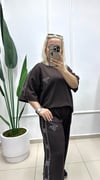 KAHVERENGİ TAŞLI MODAL EŞOFMAN TAKIMI