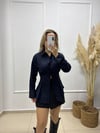 LACİVERT BELDEN OTURTMALI PAMUKLU GÖMLEK