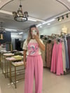 PEMBE PREMIUM SERİ GOLD DÜĞME DETAYLI PALAZZO PANTOLON