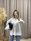 PREMIUM  SERİ POPLİN BEYAZ TASLI GÖMLEK