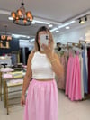 ŞEKER PEMBE POPLİN ETEK