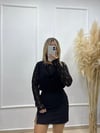 SİYAH DANTEL DETAYLI ZR BLUZ