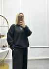 SİYAH OYSH TAŞLI PANTOLON