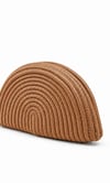 Bonell Hasır Clutch Çanta Vizon