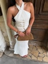 Bonell Hasır Clutch Çanta Vizon