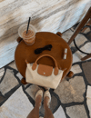 Grock Small Bej Omuz Çantası