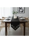 1 Adet Deri Runner-40x140 cm-Çiçek Desenli Runner