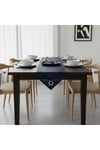 1 Adet Deri Runner-40x140 cm-Çiçek Desenli Runner