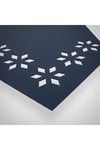 1 Adet Deri Runner-40x140 cm-Çiçek Desenli Runner