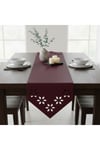 1 Adet Deri Runner-40x140 cm-Çiçek Desenli Runner