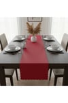 1 Adet Deri Runner-40x140 cm-Fırfır Desenli Runner