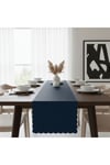 1 Adet Deri Runner-40x140 cm-Fırfır Desenli Runner