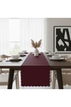 1 Adet Deri Runner-40x140 cm-Fırfır Desenli Runner