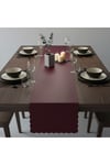 1 Adet Deri Runner-40x140 cm-Fırfır Desenli Runner