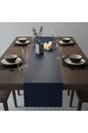 1 Adet Deri Runner-40x140 cm-Fırfır Desenli Runner