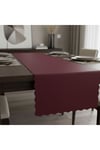 1 Adet Deri Runner-40x140 cm-Fırfır Desenli Runner