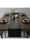 1 Adet Deri Runner-40x140 cm-Fırfır Desenli Runner