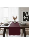 1 Adet Deri Runner-40x140 cm-Fırfır Desenli Runner