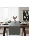 1 Adet Deri Runner-40x140 cm-Fırfır Desenli Runner