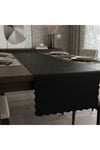 1 Adet Deri Runner-40x140 cm-Fırfır Desenli Runner